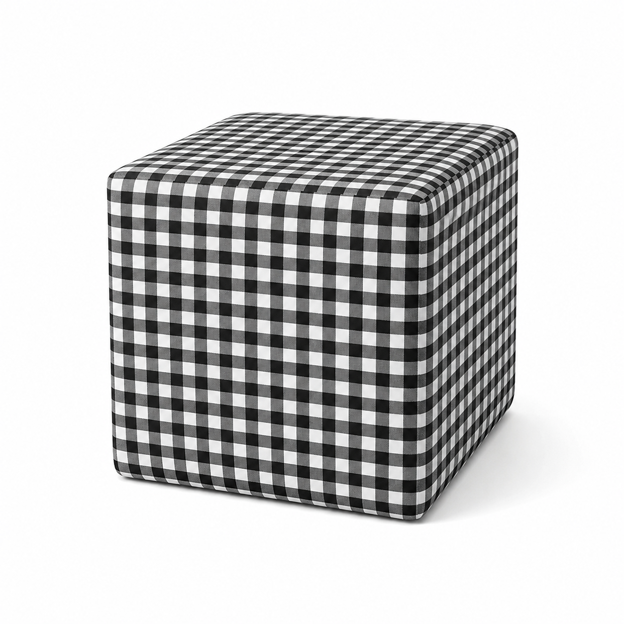 PUFF VICHY BLANCO Y NEGRO