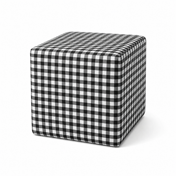 PUFF VICHY BLANCO Y NEGRO