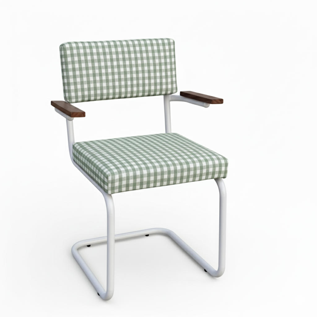 Silla blanca vichy colores