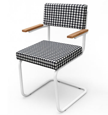 Silla blanca vichy colores