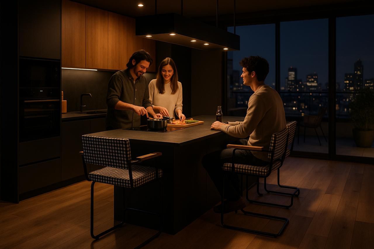 taburete vichy con brazos altura 65 perfectos para barras de cocinas o mesas de altura media